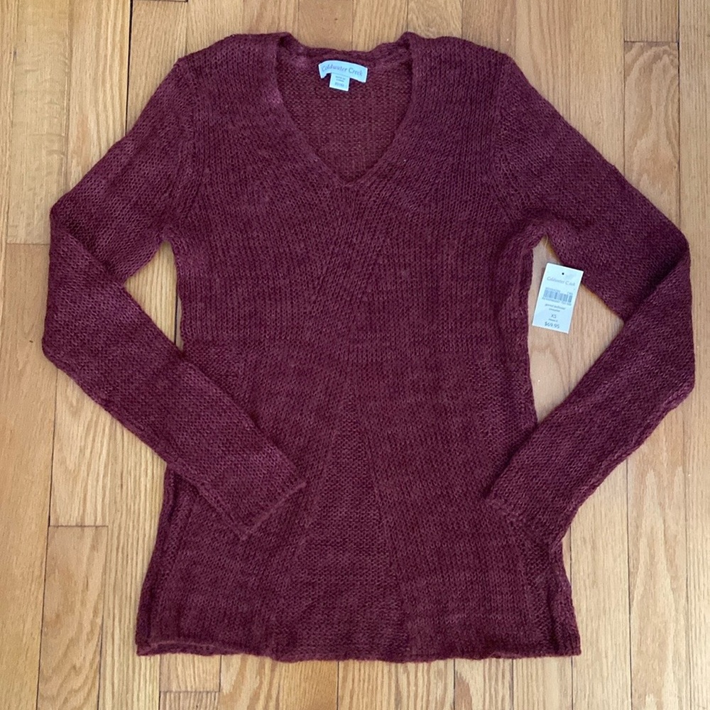 Coldwater Creek NWT Linen Blend V Neck Sweater